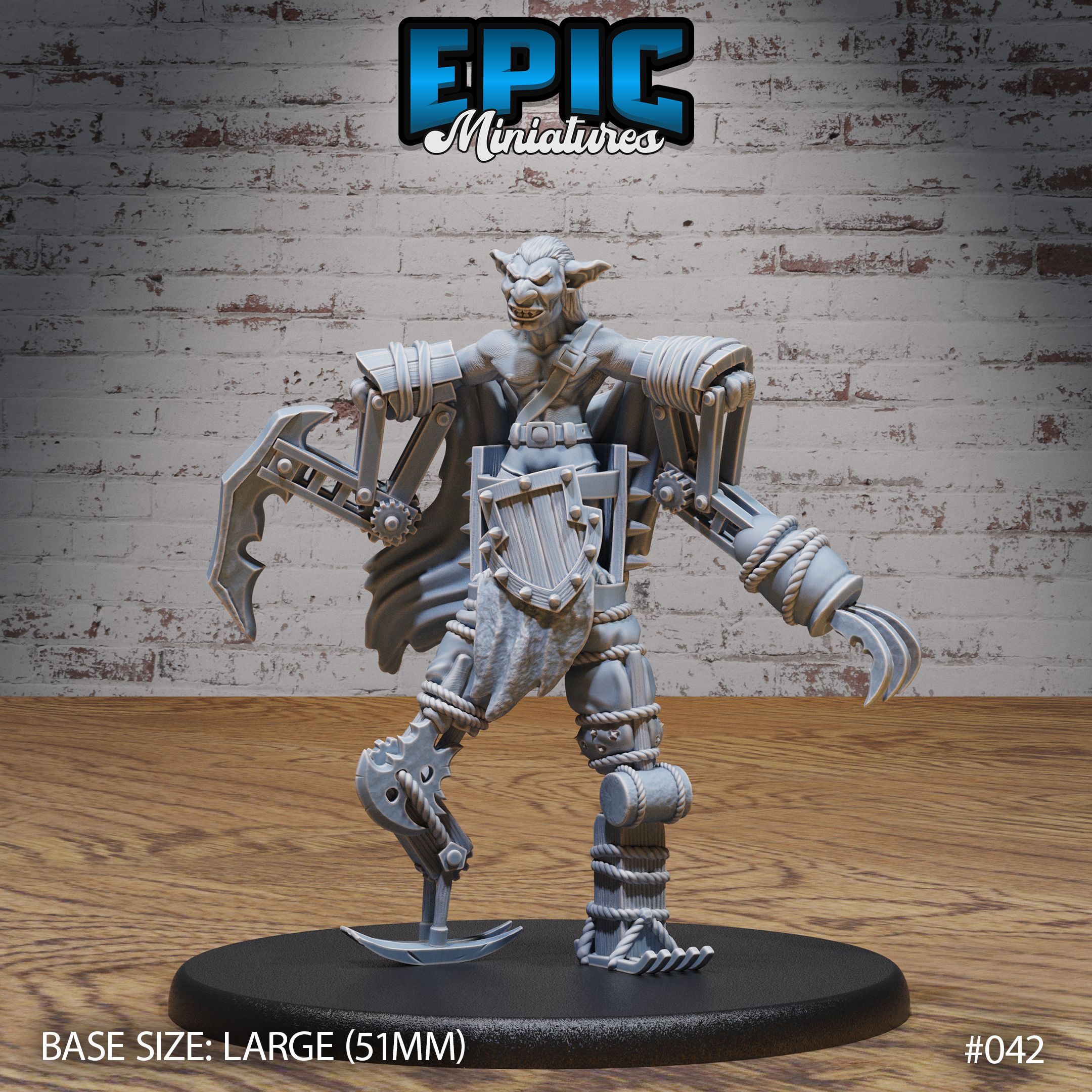 Goblin Mech Suit / Male Goblinoid / Skeleton Warrior / Evil Exoskelet Ogre / Green Skin Army Soldier / Steampunk Battle Robot / Siege Servant